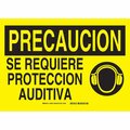 Brady Sign, Safety, 10X14", Spanish, Blk/Yel 38982